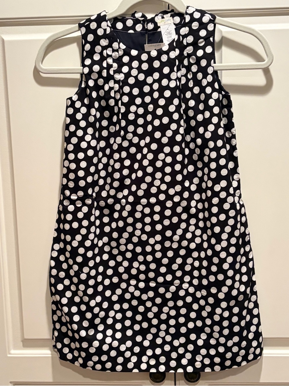 Crewcuts Black and White Polka Dot Sleeveless Shift Dress